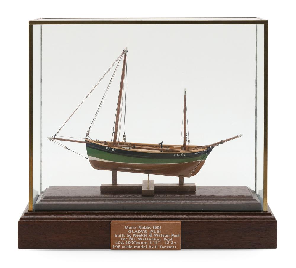 CASED MINIATURE MODEL OF THE MANX