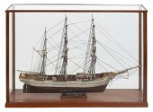 CASED MODEL OF A THREE-MASTED