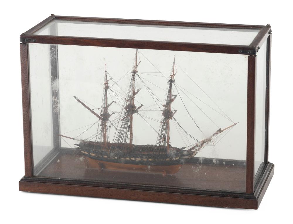 CASED MODEL OF A THREE-MASTED