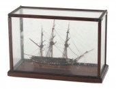 CASED MODEL OF A THREE-MASTED