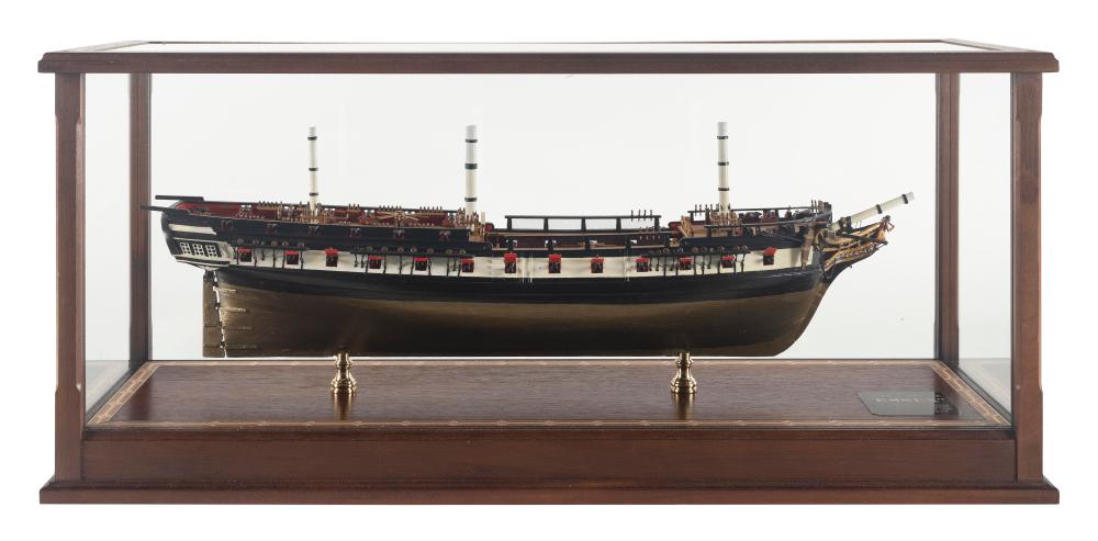 CASED MODEL OF THE FRIGATE