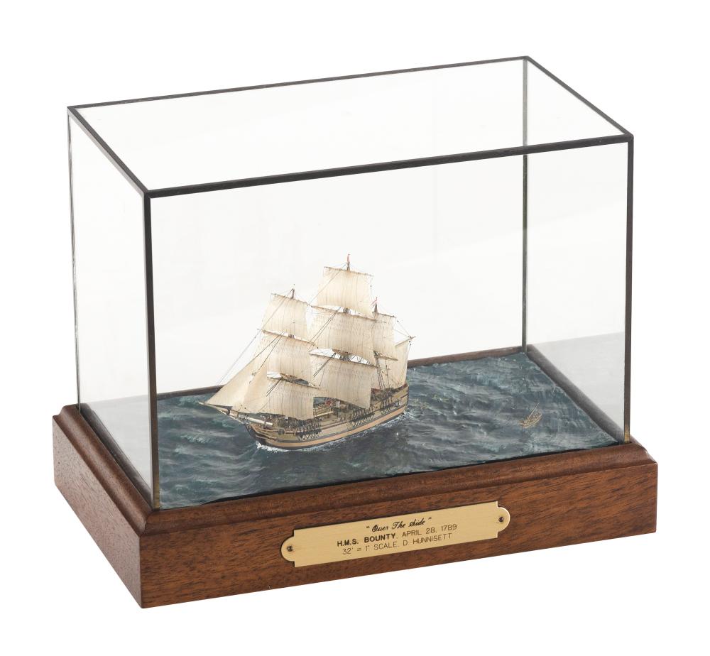 CASED MODEL OF THE H.M.S.