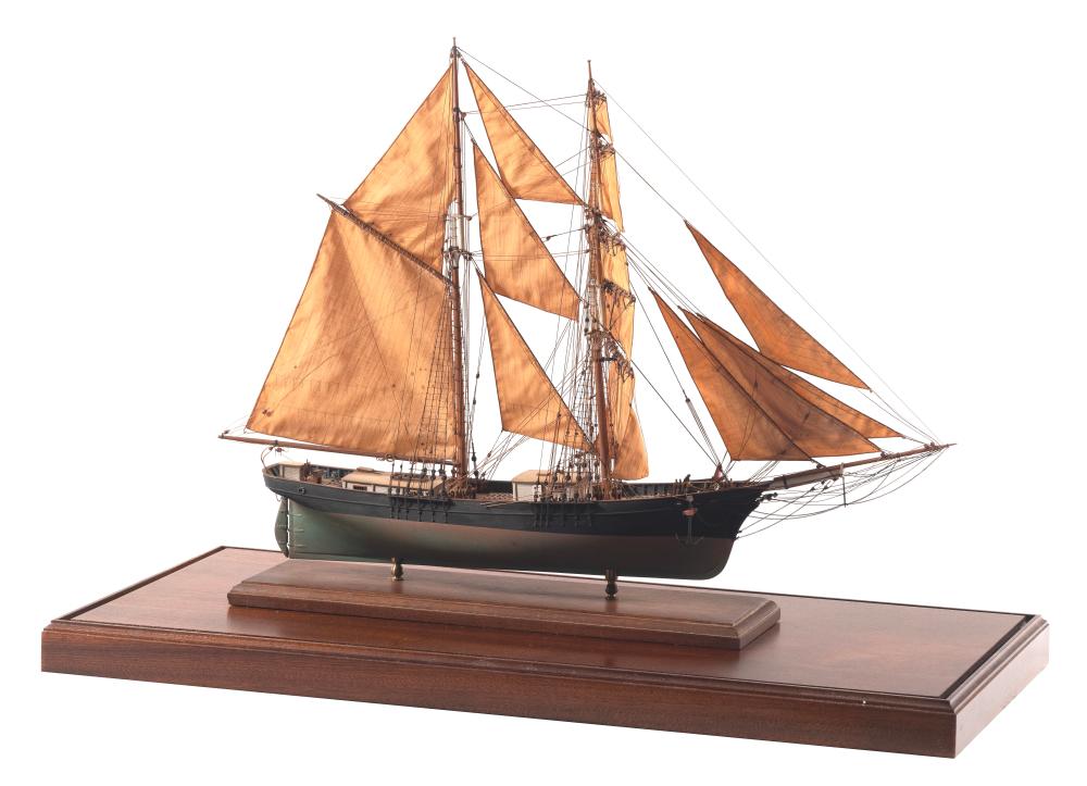 CASED MODEL OF THE SHIP “NEWSBOY”