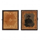 CASED NINTH-PLATE TINTYPE OF A