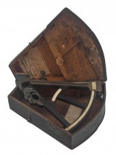 CASED OCTANT LONDON, 19TH CENT