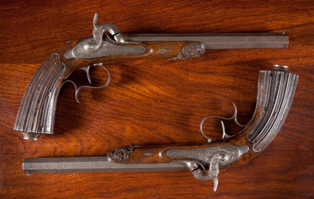 CASED PAIR OF ANTIQUE FRENCH