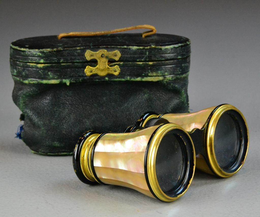 Cased Pair of French MOP Opera