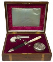 CASED REMINGTON DERINGER, DAGG