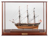 CASED SCALE MODEL OF THE H.M.S