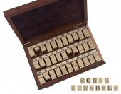 CASED SET OF ENGRAVED WHALEBON