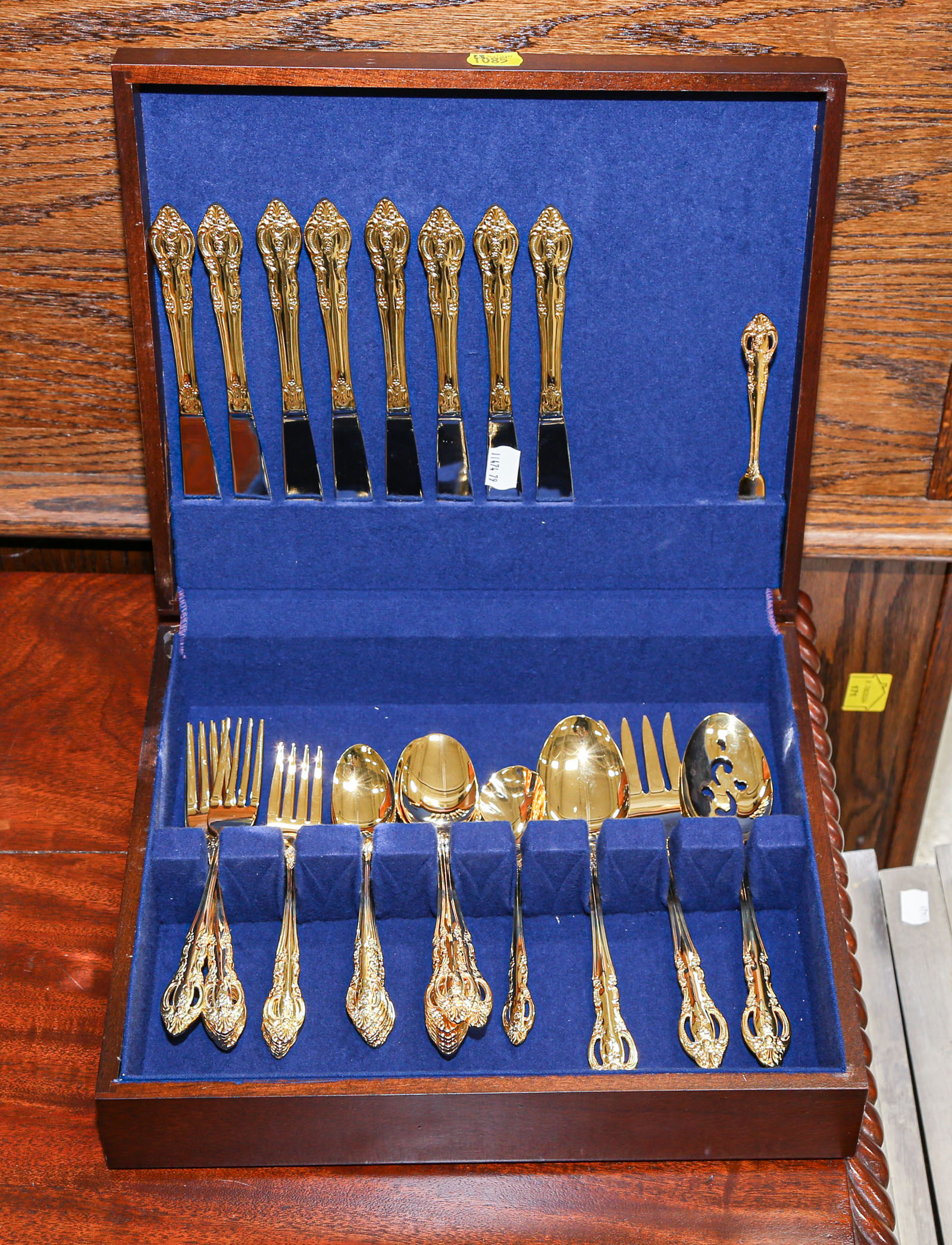 CASED SET OF KOREAN GOLD PLATED