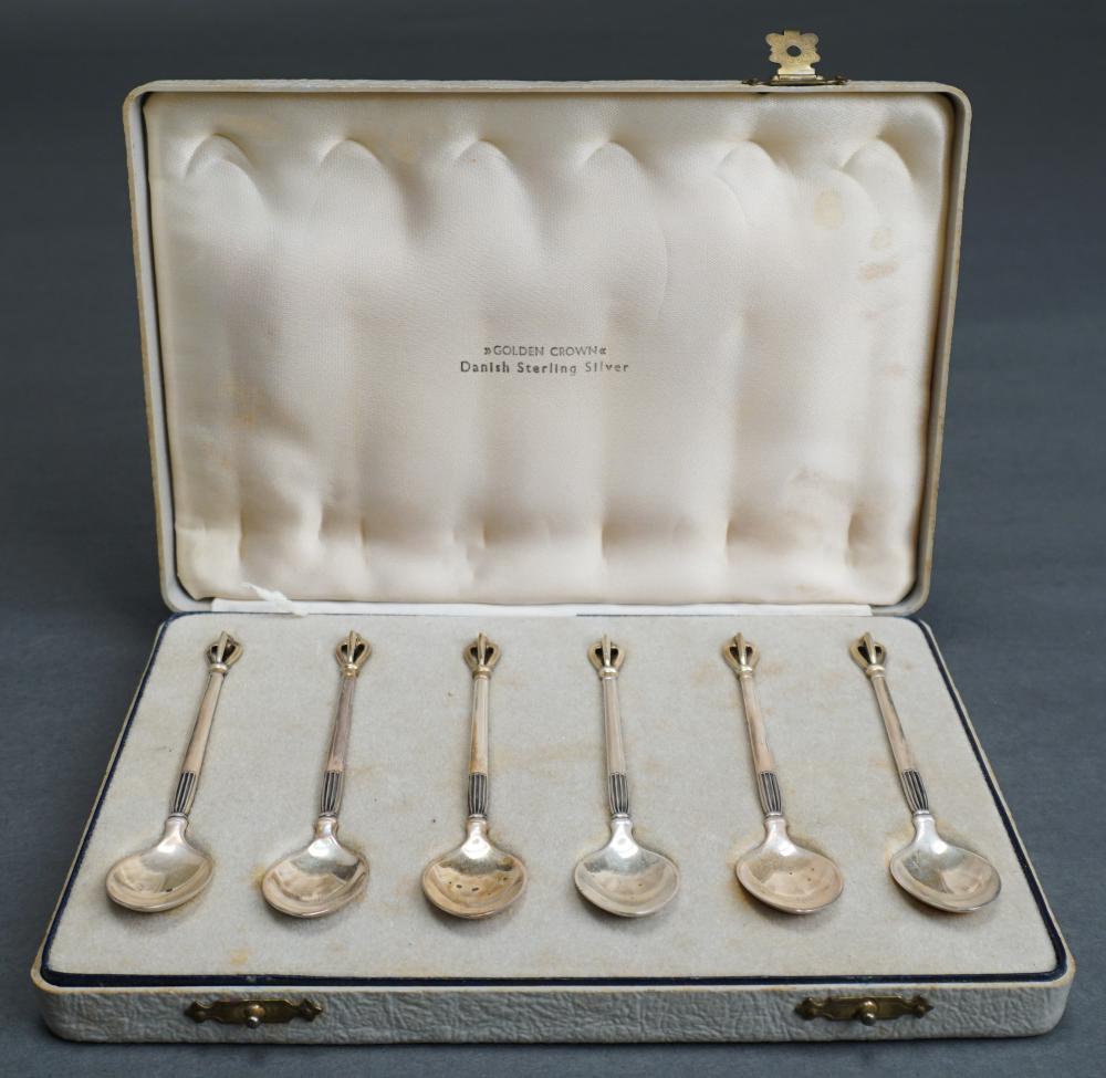 CASED SET OF SIX DANISH STERLING