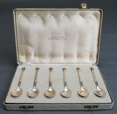 CASED SET OF SIX DANISH STERLI