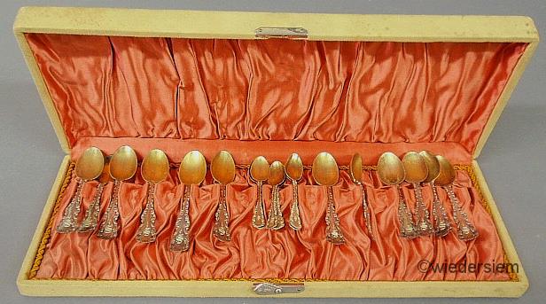 Cased set of twelve small