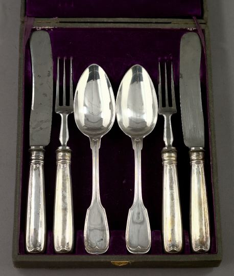 Cased Set of Two H. Mau Silver