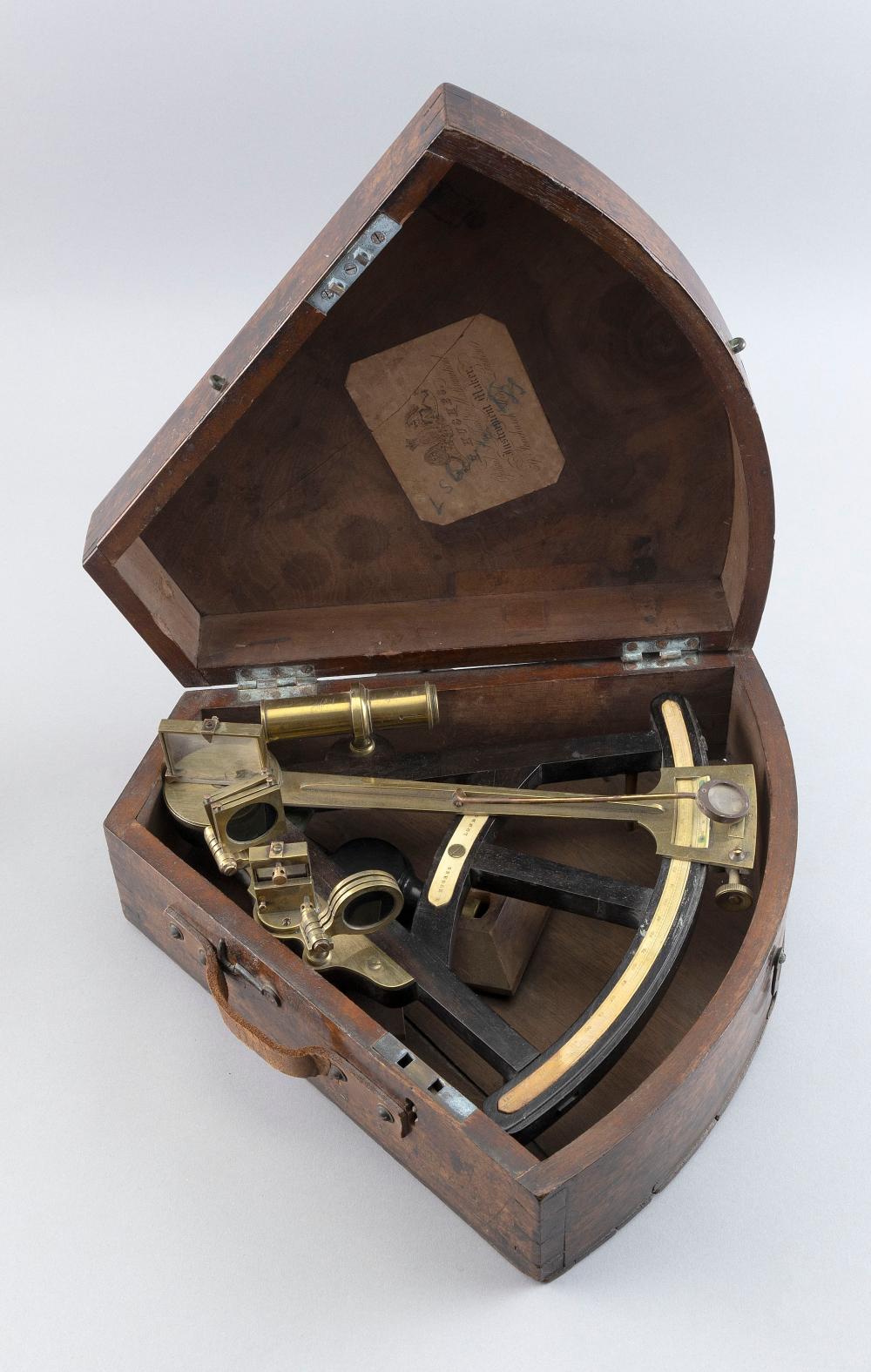 CASED SEXTANT BY H. HUGHES FIRST