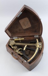 CASED SEXTANT BY H. HUGHES FIR
