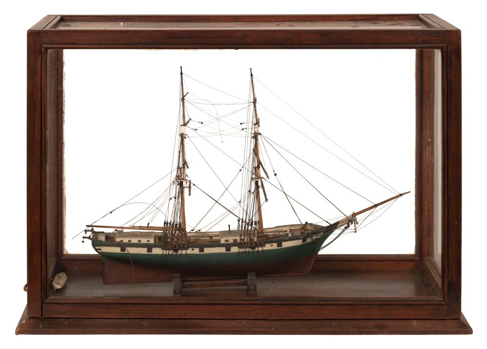 CASED SHIP MODEL EARLY 20TH CENTURY