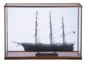 CASED SHIP MODEL Finely Crafte