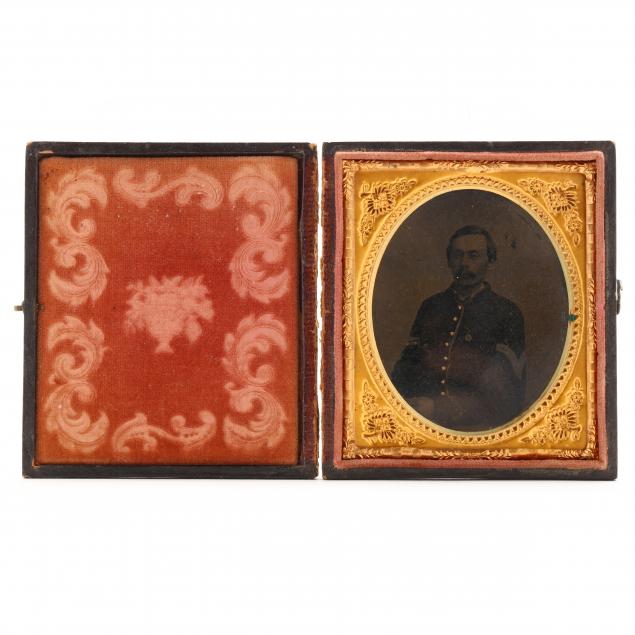 CASED SIXTH PLATE AMBROTYPE OF A