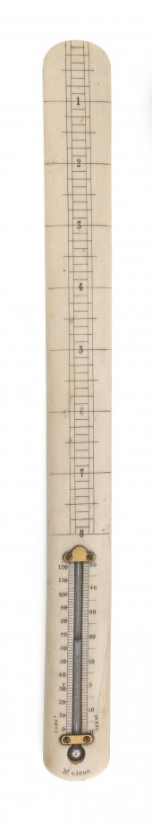 CASED WALRUS IVORY RULER AND T