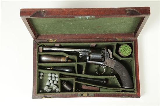 CASED WEBLEY-TYPE REVOLVER. 