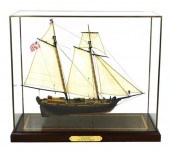 CASED WOODEN MODEL OF SHIP "VI