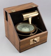 CASED YACHT BINNACLE LATE 19TH