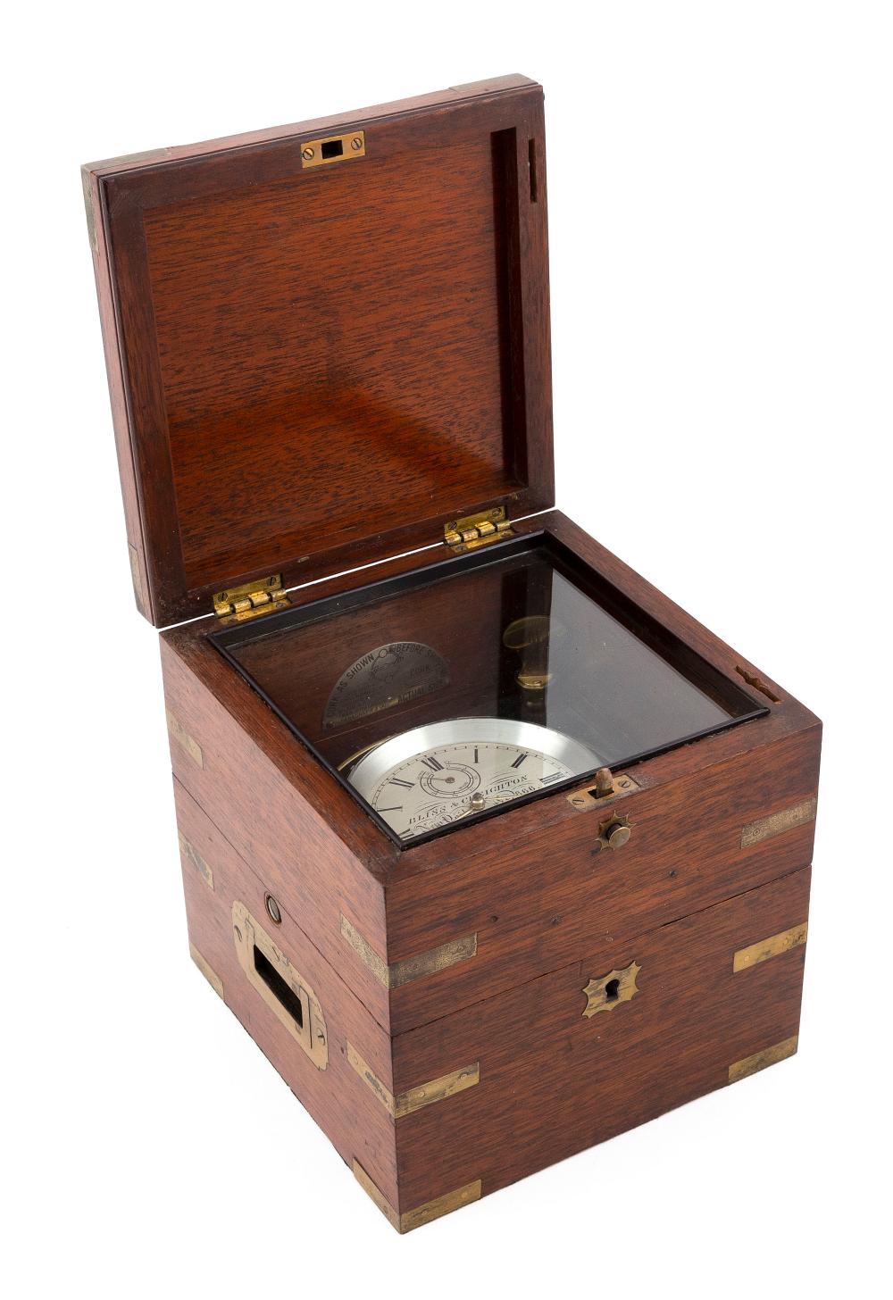 CASED YACHT CHRONOMETER BY BLISS