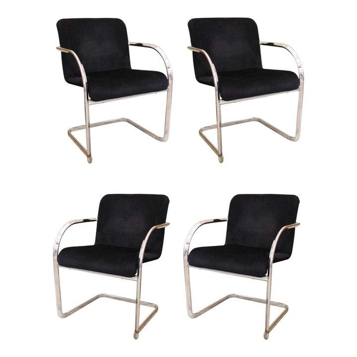 CASSINA MODERN CHROMED METAL DINING