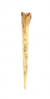 CASSOWARY BONE DAGGER, INCISED