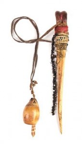 CASSOWARY BONE DAGGER WITH SHE