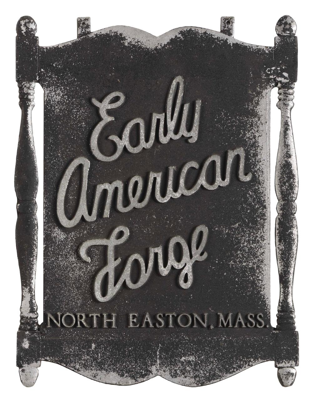 CAST ALUMINUM FORGE SIGN 20TH