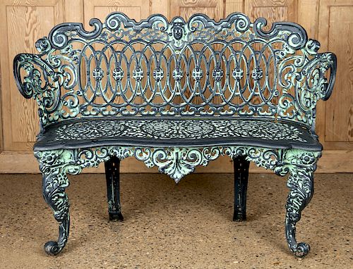 CAST ALUMINUM GARDEN BENCH