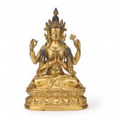 CAST AND REPOUSSÉ GILT BRONZE