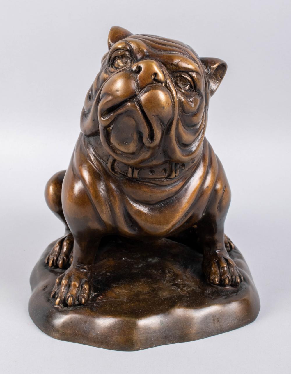CAST BRASS BULLDOG, #1302 HEIGHT: 8