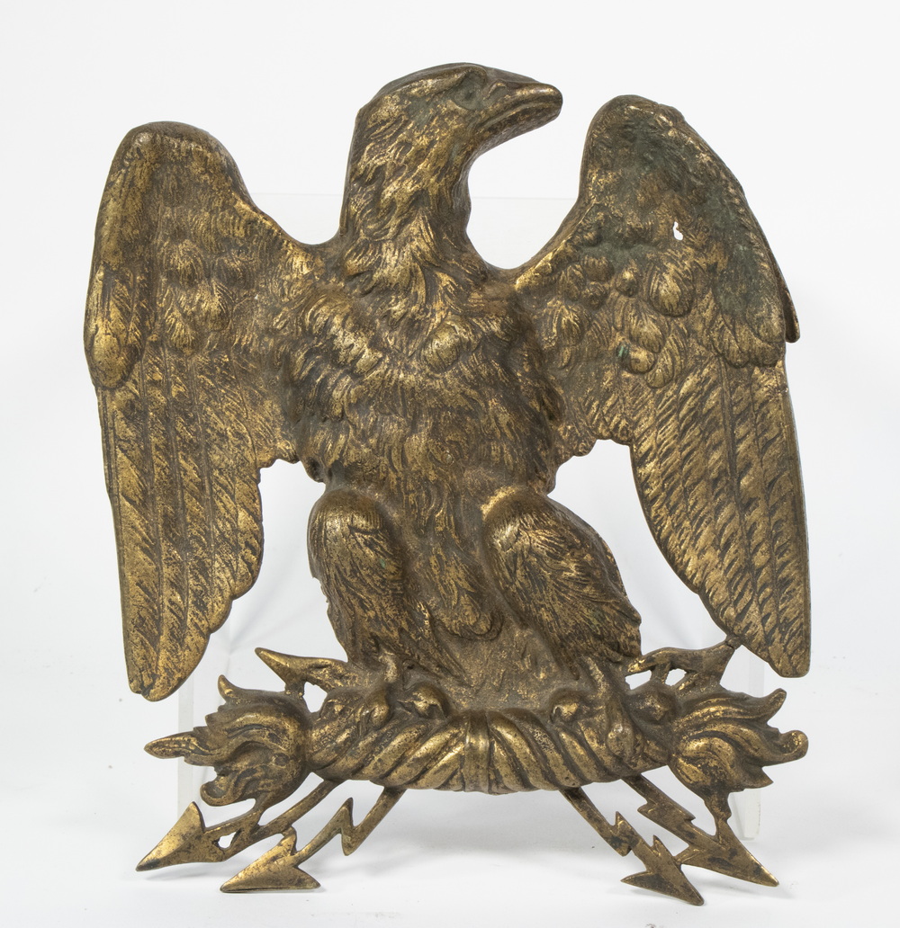 CAST BRASS EAGLE PLAQUE 19th c.