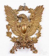 CAST BRASS EAGLE PLAQUE, CA. 1