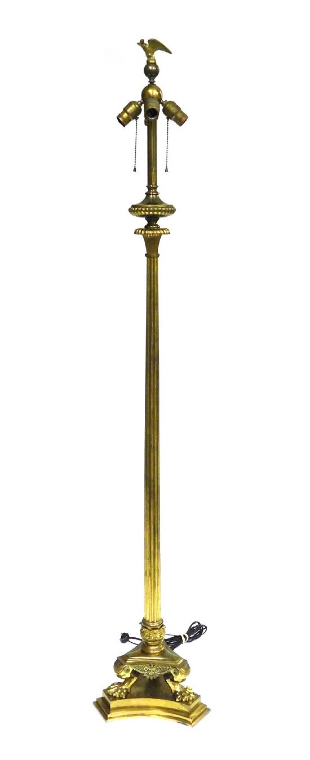 CAST BRASS FLOOR LAMP, AMERICAN