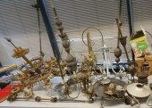 CAST BRASS HANGING LIGHT AND O