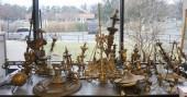 CAST BRASS HANGING LIGHT AND O