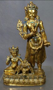 Cast bronze Asian figure of Pa