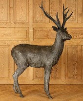 CAST BRONZE DEER GARDEN STATUE