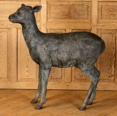 CAST BRONZE DEER GARDEN STATUE