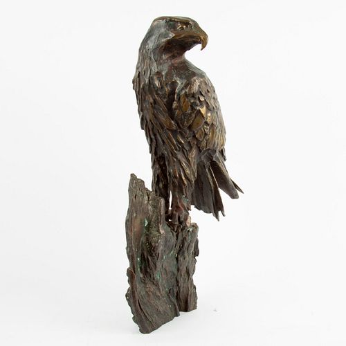CAST BRONZE EAGLE SCULPTURE,