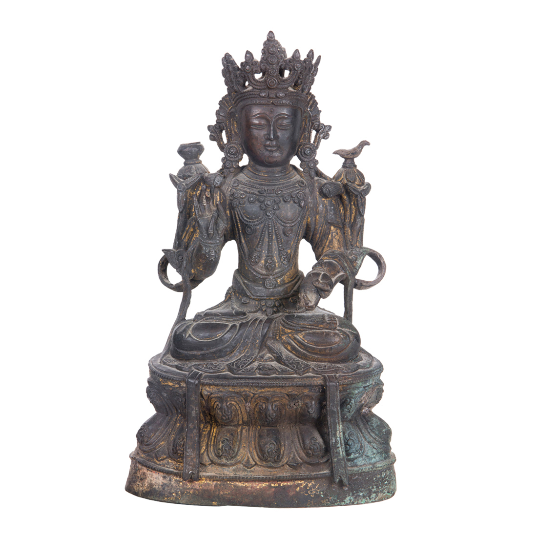 CAST BRONZE FIGURE OF MANJUSRI Cast