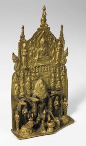 CAST BRONZE HINDU ALTER: Cast