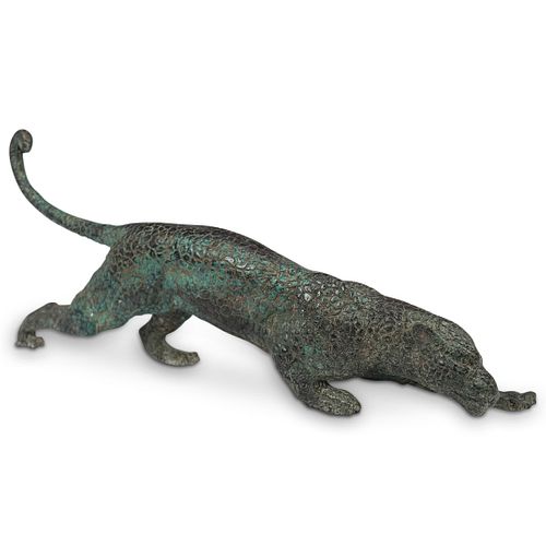 CAST BRONZE LEOPARDDESCRIPTION: A