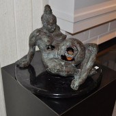 CAST BRONZE MESO-AMERICAN RECL