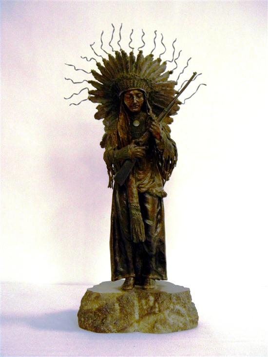 Cast bronze of Northern Plains
